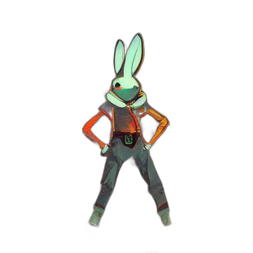 jacket, animal, creature, weapon, concept art, 3d render, pixel art, fantasy art transparent PNG cut-out