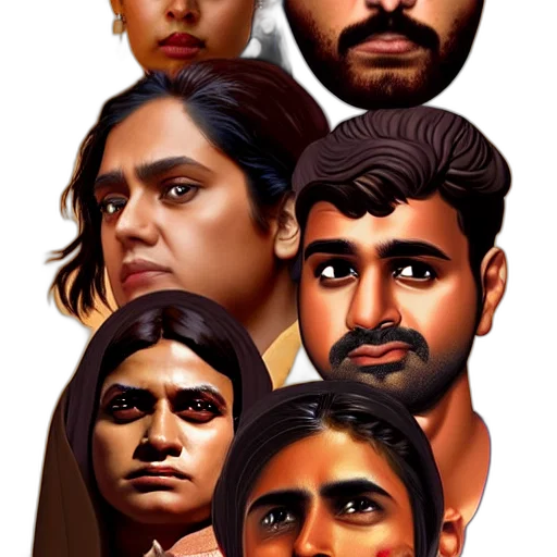 face, concept art, photorealistic, comic book art, cartoon, aesthetic, movie, poster transparent PNG cut-out