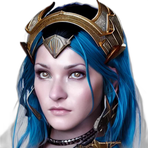 face, jewelry, staff, fantasy art transparent PNG cut-out