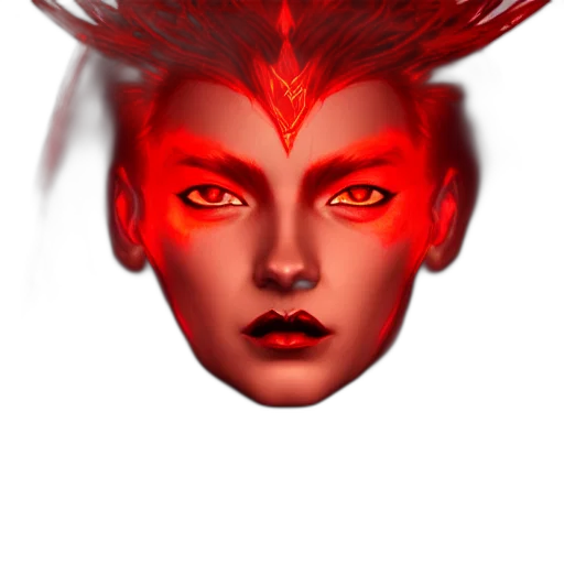 face, mask, crown, hair, fantasy art, concept art, pixel art, 3d render transparent PNG cut-out