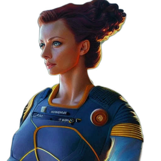 robot, jacket, face, concept art transparent PNG cut-out