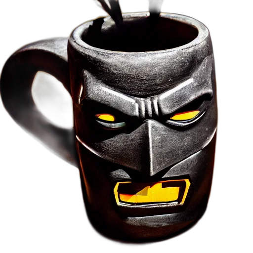 comic book art, 3d render, photorealistic, closeup, photograph, batman, style, tiki transparent PNG cut-out