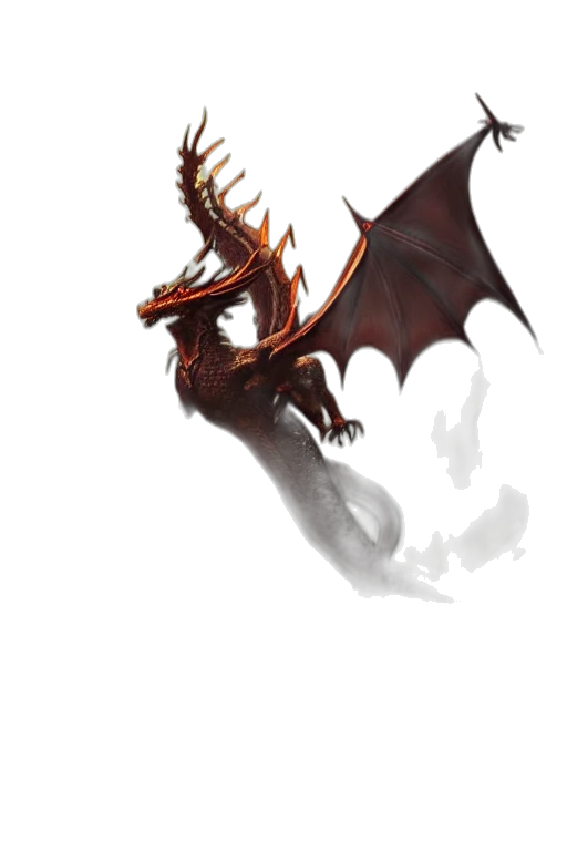dragon, staff, creature, weapon transparent PNG cut-out