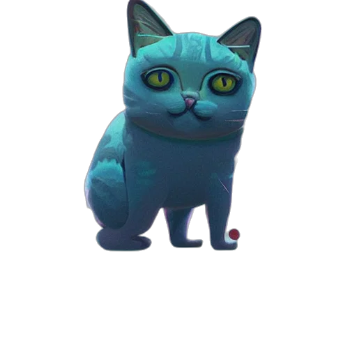 staff, creature, animal, robot, 3d render, concept art, pixel art, vaporwave transparent PNG cut-out