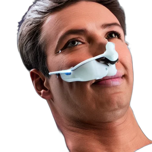 mask, face, robot, staff, photorealistic, robotic, dentist, highly transparent PNG cut-out