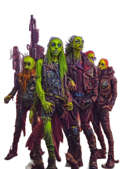 staff, jacket, concept art, cyberpunk transparent PNG cut-out