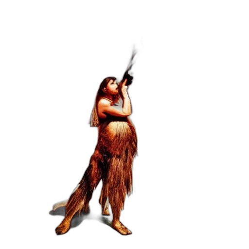 staff, animal, creature, hair, concept art, pixel art, 3d render, fantasy art transparent PNG cut-out