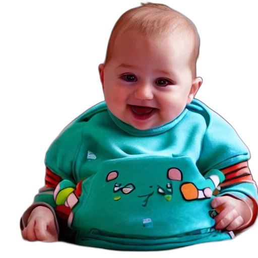 face, photorealistic, 3d render, baby transparent PNG cut-out