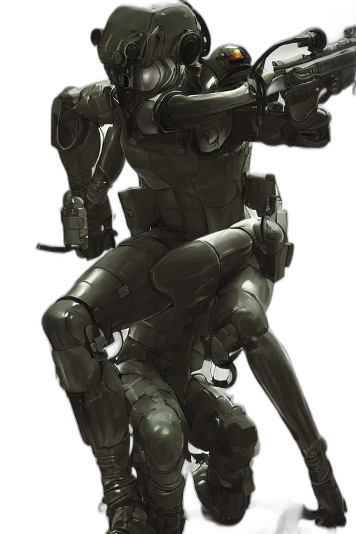 robot, weapon, concept art, cyberpunk transparent PNG cut-out