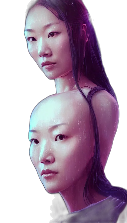 face, mask, robot, creature transparent PNG cut-out