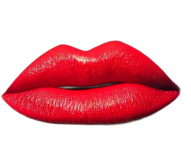 photorealistic, red, big, plump, lips, lipgloss, reflecting transparent PNG cut-out