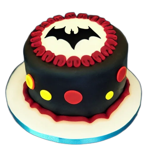 3d render, bat, birthday, cake, girls transparent PNG cut-out