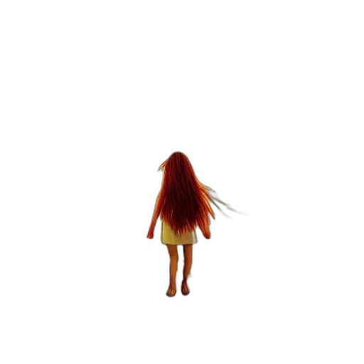 hair, dress, creature, robot, 3d render, concept art, pixel art, anime transparent PNG cut-out