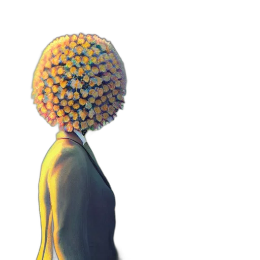 crown, mask, hair, face, concept art, pixel art, cyberpunk, 3d render transparent PNG cut-out