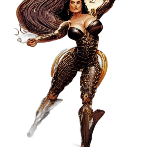 hair, concept art, comic book art, fantasy art transparent PNG cut-out