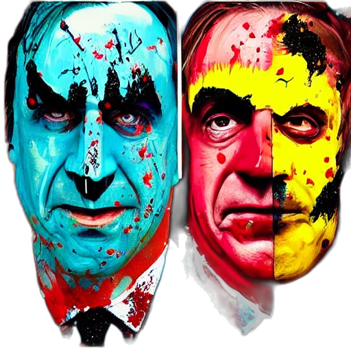 mask, concept art, comic book art, cartoon, photorealistic, colorful, bilateral, half transparent PNG cut-out