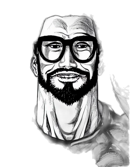 face, mask, comic book art, cartoon transparent PNG cut-out