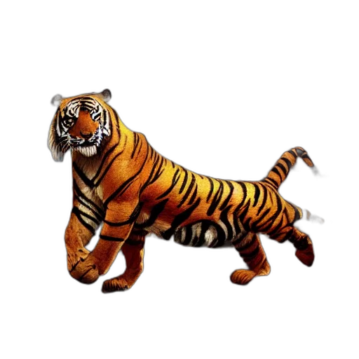 animal, creature, staff, 3d render, concept art, photorealistic, fantasy art, tiger transparent PNG cut-out