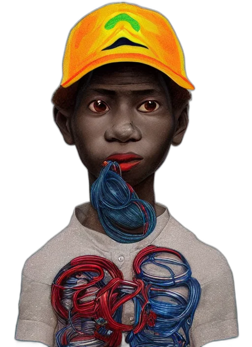 mask, face, hat, jewelry, photorealistic, 3d render, concept art, cartoon transparent PNG cut-out
