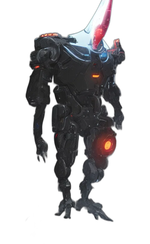 robot, weapon, creature, staff, concept art, cyberpunk, fantasy art, comic book art transparent PNG cut-out