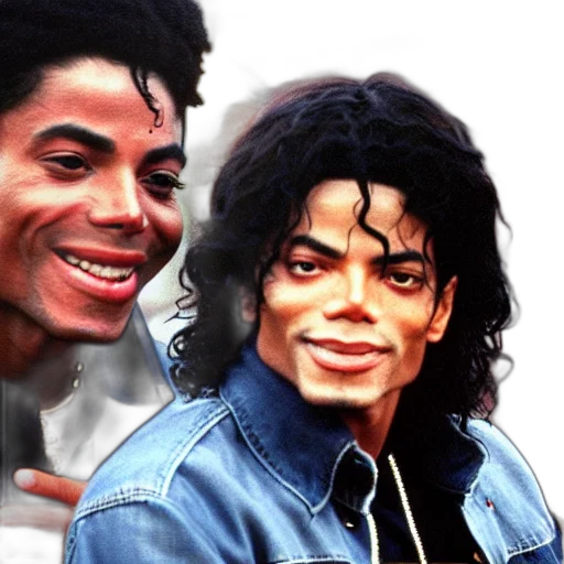 face, photorealistic, concept art, 3d render, cartoon, michael, jackson, smiling transparent PNG cut-out