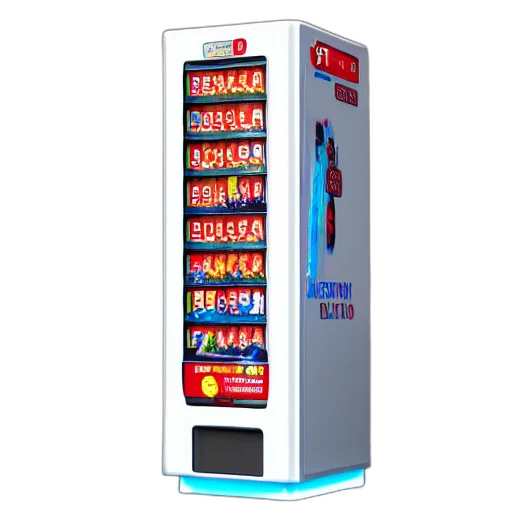 food, 3d render, concept art, vaporwave transparent PNG cut-out
