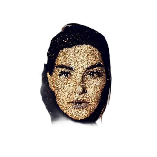 face, mask, jewelry, hair, pixel art, photorealistic, 3d render, cartoon transparent PNG cut-out