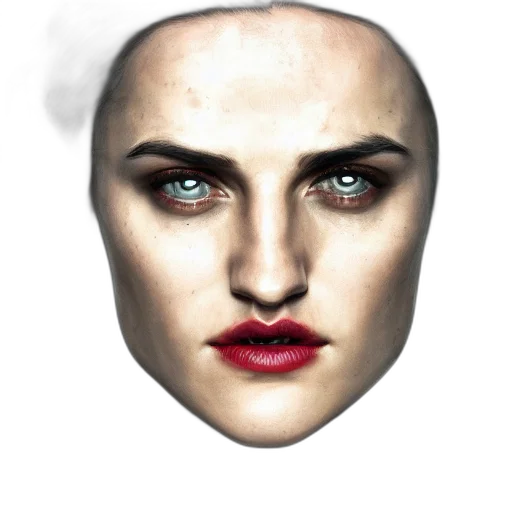face, mask, jewelry, hat, photorealistic, concept art, 3d render, fantasy art transparent PNG cut-out