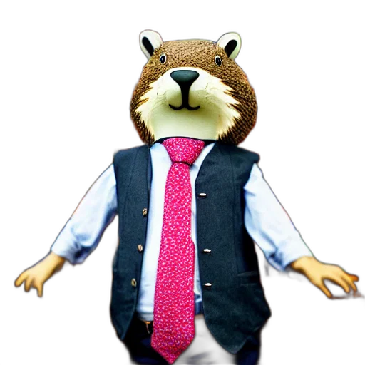 staff, animal, jacket, 3d render transparent PNG cut-out