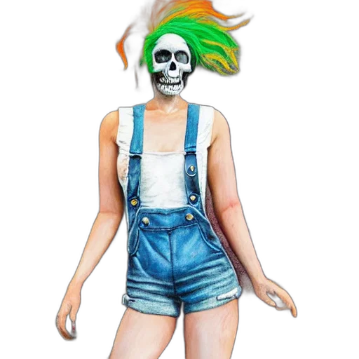 mask, face, dress, creature, concept art, watercolor, cartoon, vaporwave transparent PNG cut-out