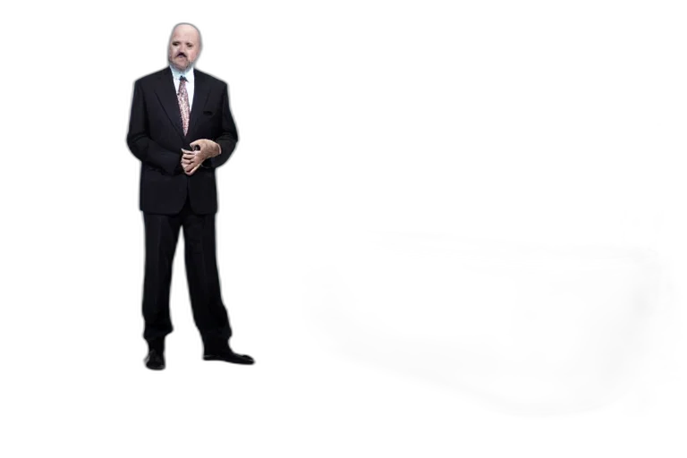 staff, face, jim, cramer, suit, standing, bathtub, highly transparent PNG cut-out