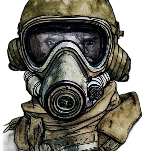 mask, face, jacket, weapon transparent PNG cut-out