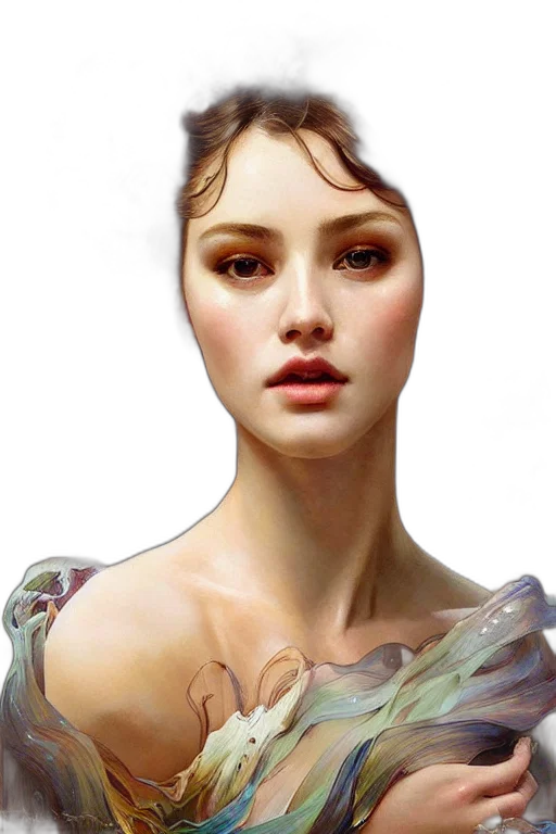 dress, face, jewelry, robot transparent PNG cut-out