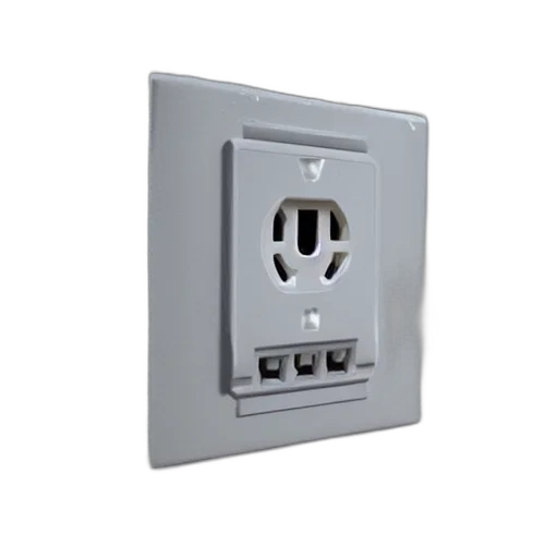 3d render, enraged, electrical, socket transparent PNG cut-out