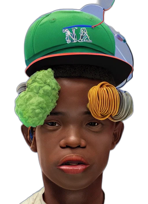 hat, face, crown, mask, 3d render, photorealistic, concept art, cartoon transparent PNG cut-out