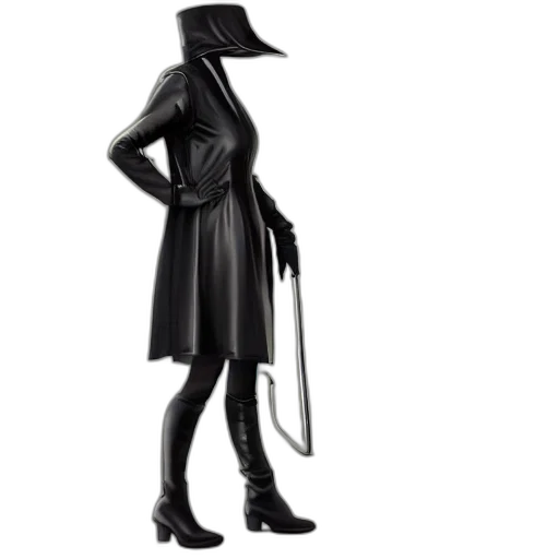 dress, hat, mask, staff transparent PNG cut-out