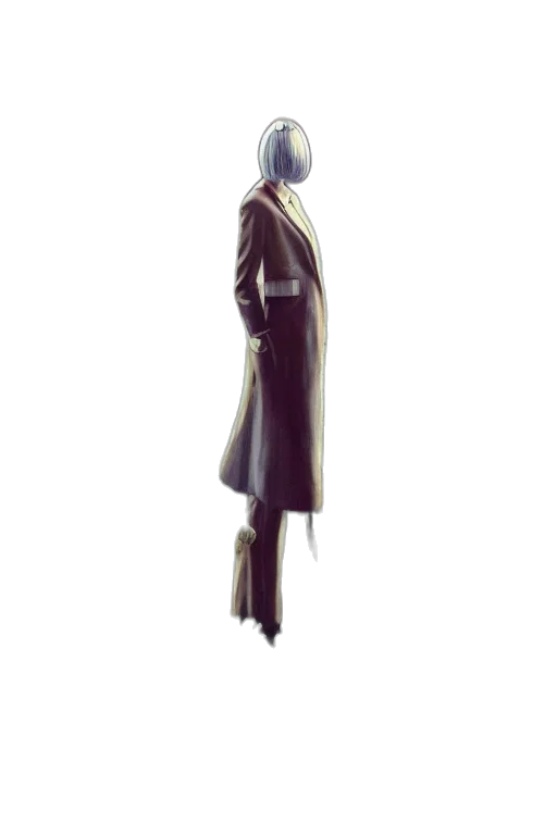 dress, jacket, staff, umbrella, concept art, 3d render, cyberpunk, fantasy art transparent PNG cut-out