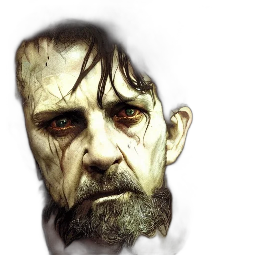 face, mask, concept art, photorealistic transparent PNG cut-out