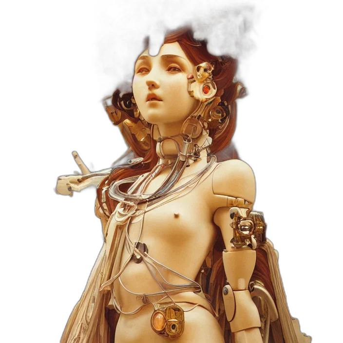 robot, jewelry, dress, concept art transparent PNG cut-out