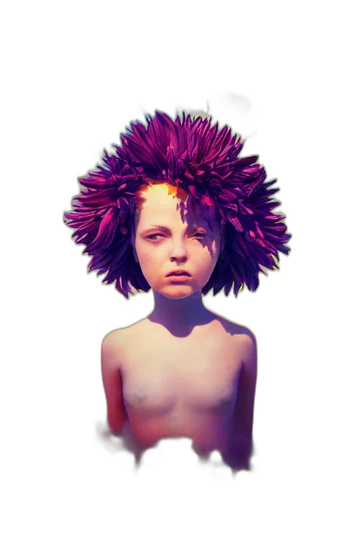 crown, hair, hat, creature, concept art, photorealistic, 3d render, fantasy art transparent PNG cut-out