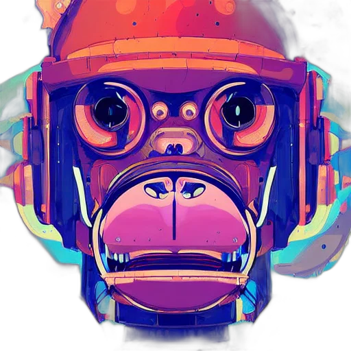 mask, robot, face, creature, concept art, cyberpunk, pixel art, comic book art transparent PNG cut-out