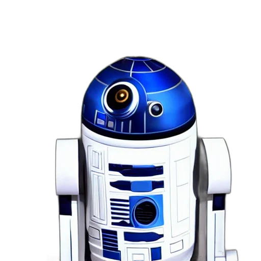 robot, staff, 3d render, photorealistic transparent PNG cut-out