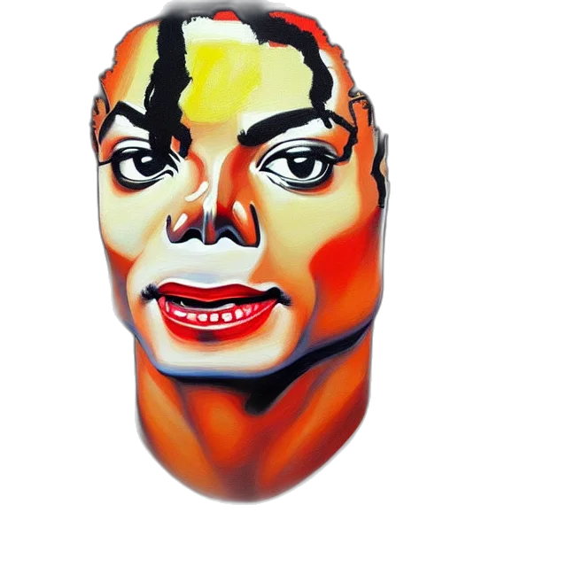 mask, face, photorealistic, watercolor, 3d render, oil painting, michael, jackson transparent PNG cut-out
