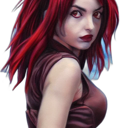 face, dress, fantasy art, comic book art transparent PNG cut-out