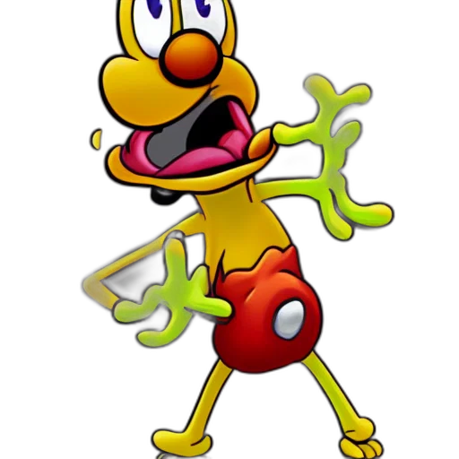 staff, animal, creature, robot, cartoon, concept art, 3d render, pixel art transparent PNG cut-out