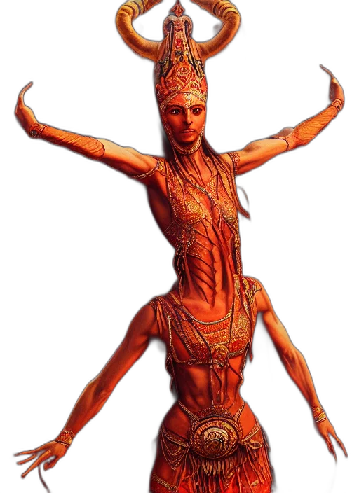 dress, creature, jewelry, staff, concept art, 3d render, fantasy art, marana transparent PNG cut-out