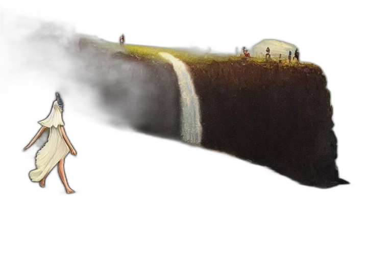concept art, fantasy art, watercolor, photorealistic, fog, underwater, rain, forest transparent PNG cut-out