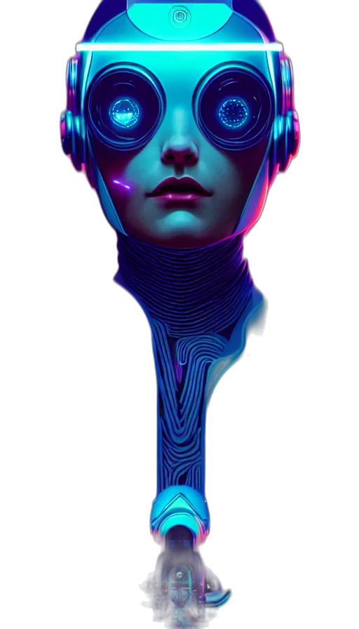 robot, mask, face, staff transparent PNG cut-out