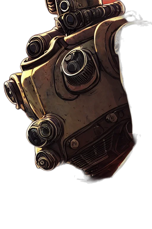 robot, mask, face, weapon transparent PNG cut-out
