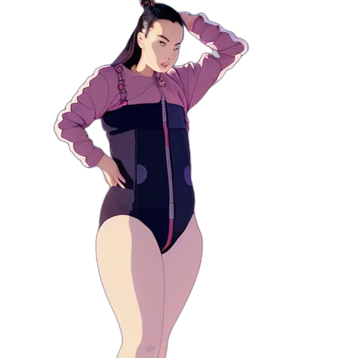 dress, jacket, concept art, 3d render, pixel art, cartoon, pastel, dark transparent PNG cut-out